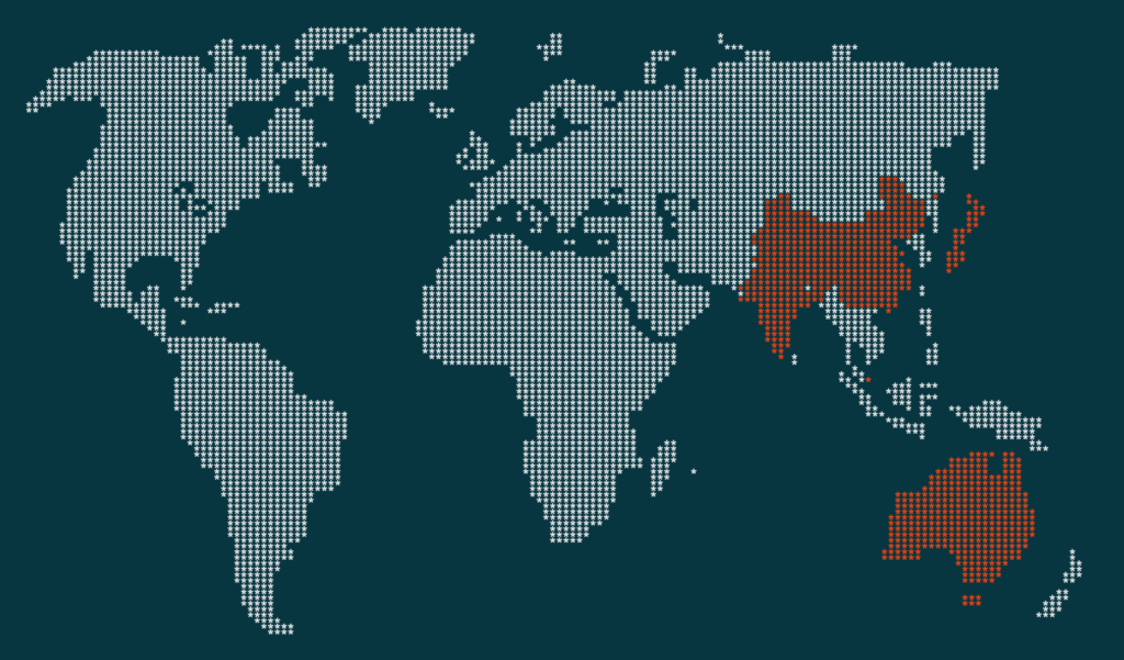 Map of Alter Domus in Asia Pacific