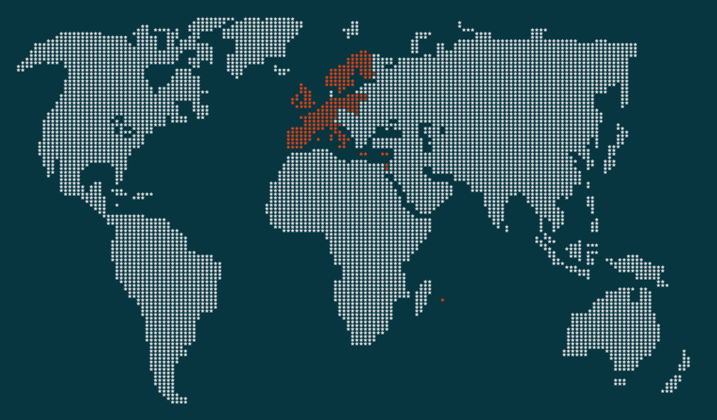 Map of Alter Domus in Europe