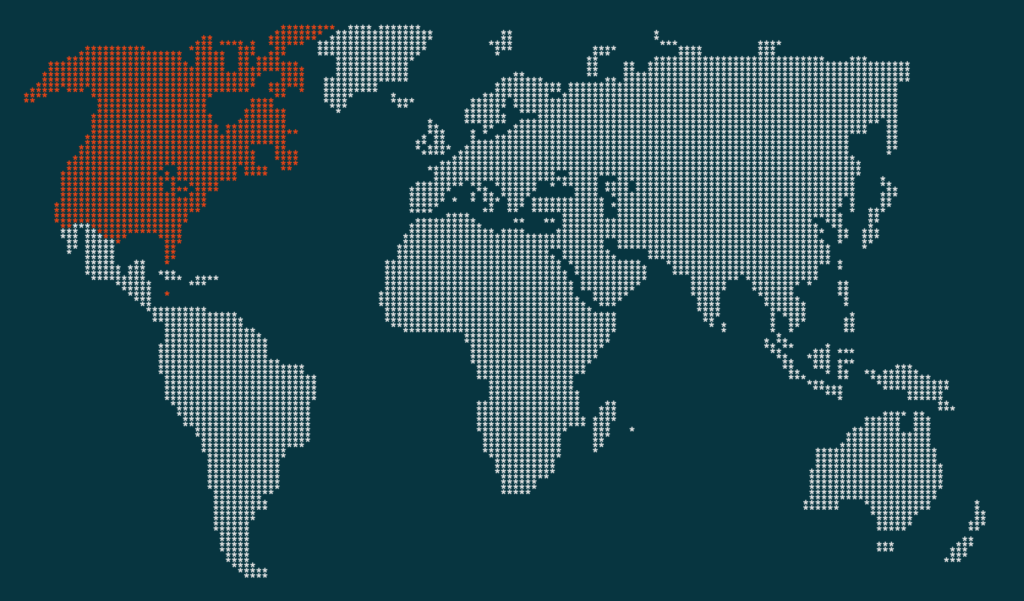 Map of Alter Domus in North America