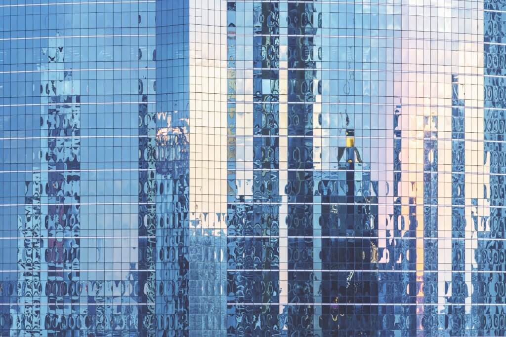View of office buildings in Belgium