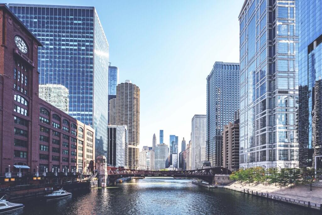 View of Chicago in the United States