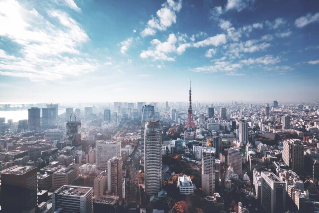 Aerial view of Japan