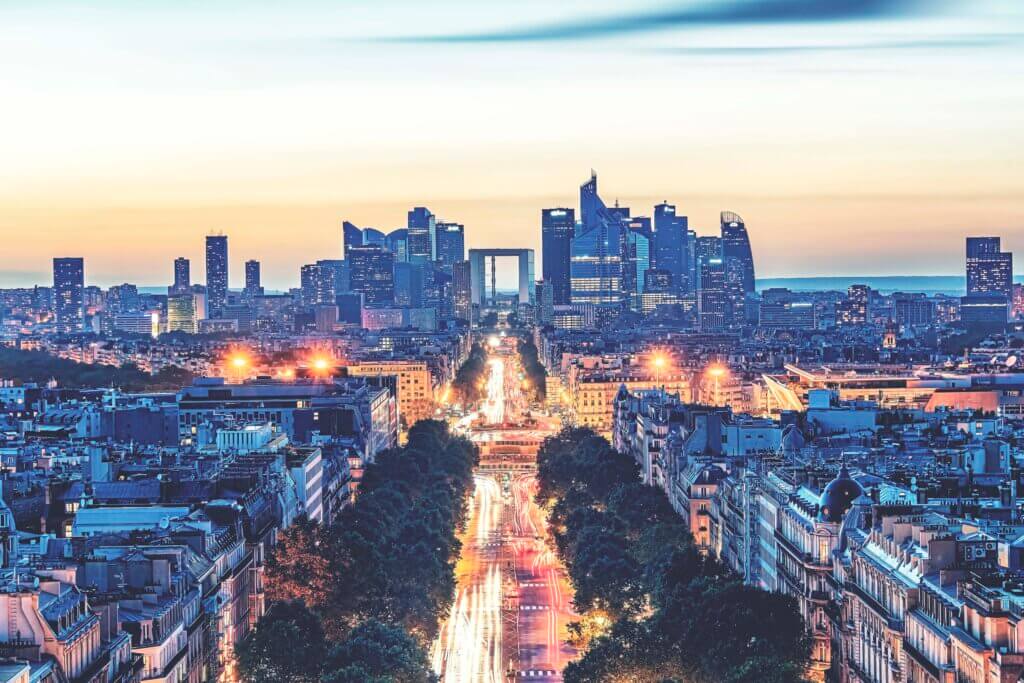 Arial view of France