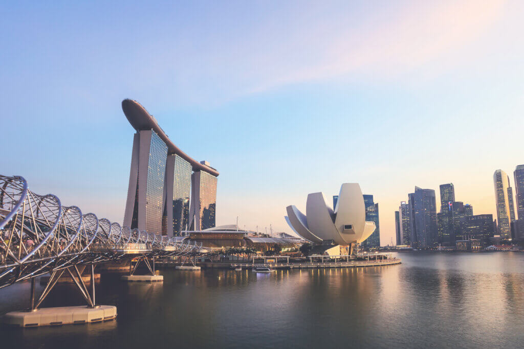 Aerial view of Singapore
